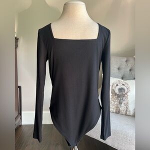 Old Navy Black Ribbed Bodysuit